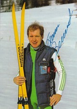Franz BERNREITER - Deutschland, Bronze Olympia 1980 Biathlon, Original-Autogramm