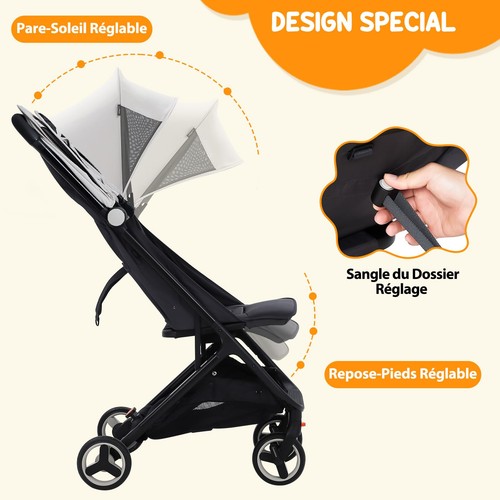 Grauer kinderwagen klappbar - grauer,