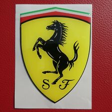 Original Ferrari SF Wappen Emblem Logo BADGE 3D Gel Aufkleber Sticker 7,5x10cm 