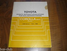 TOYOTA COROLLA 4WD KOMBI 88- KAROSSERIE UNFALL INSTANDSETZUNG WERKSTATT HANDBUCH