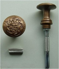 Jugendstil Antik Style Messing Antik Tür Dreh Knopf Knauf Türknauf  B6SA