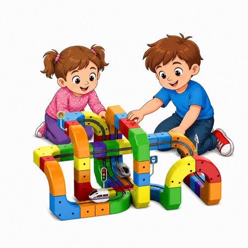 Diy cube track set 123 - track,