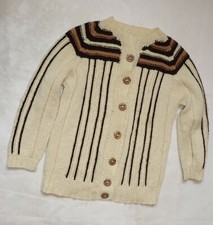 Islander NORWEGER MUSTER Damen  STRICKJACKE  Ca Grösse 42 Wolle HANDARBEIT 67CM