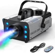 1200W RGB Nebelmaschine RGB 6 LED Fog Smoke Nebel Rauchmaschine Xmas Weihnachten