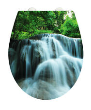 WENKO WC SITZ Wasserfall Absenkautomatik Toiletten Deckel Klo Brillen Duroplast