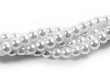  Glaswachsperlen in weiß 4 mm