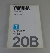 Teilekatalog / Parts List Yamaha Außenborder 20B Modell '80 Stand 09/1979
