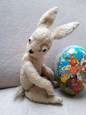 Rarität - alter Plüschhase - antik - mit Schielaugen  aus  Mohair
