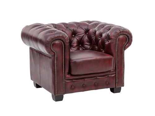 Chesterfield sessel echtleder - sessel,