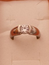 Titan Ring mit CZ. Gr- 56,5 (18 mm)