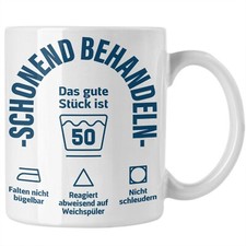 Trendation - 50. Geburtstag Geschenkidee Frau Frauen Männer Mann Tasse mit Sprüc
