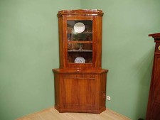 Biedermeier Eckvitrine Eckschrank Vitrine Kirschbaum restauriert um 1820 