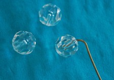 3 Swarovski Sackperlen Blindloch blind hole beads 14mm Kronleuchter, Chandelier