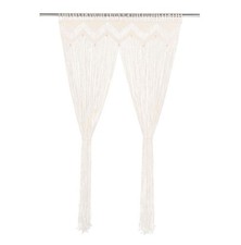Makramee Vorhang 140x240 cm Boho Gardine Raumteiler Natur Baumwolle Handgeknüpft