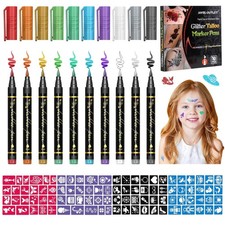10 glitzernde Tattoo Stifte