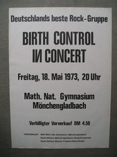 Tour Concert Poster Birth Control 1973 Krautrock  Tolles Design !