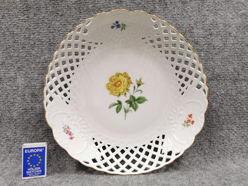 Meissen obstschale gelbe blume - meissen,