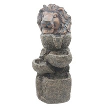 Silex Kunststeinbrunnen Garten Dekoration L�we 335 x 29 x 815 cm Naturstein