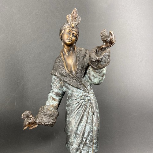 Bronzeskulptur frau mit - bronzeskulptur,