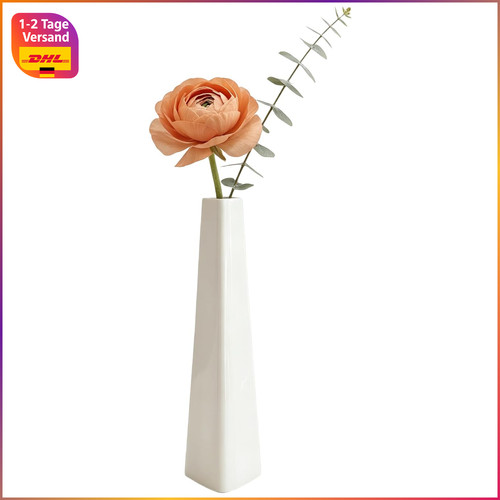Keramikvase weiß hoch konisch - keramikvase,