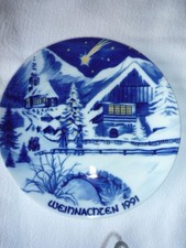 Weihnachtsteller Porzellan " Bergweihnacht " von 1991 (Kronester Bavaria)