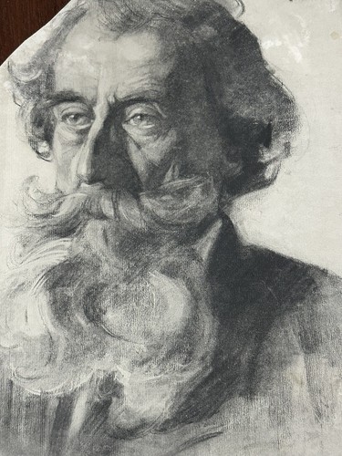 Kohlezeichnung portrait mann - kohlezeichnung,