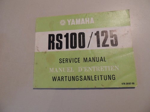 Werkstatthandbuch yamaha rs100 - werkstatthandbuch,