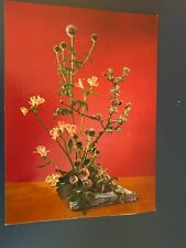 AK Grußkarte Kugeldistel, Astromerien, Schlehenzweig ungelaufen Ansichtskarte