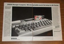 Seltene Werbung EPSON HX-20 Hand-Held-Computer Portable #5 1983