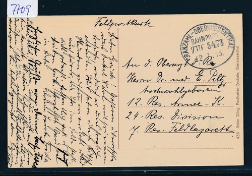 7709 bahnpost ovalstempel - 7709),