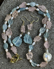 Set Kette Ohrringe Morganit