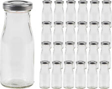 leere Glasflaschen 150ml Schraubverschluß Silber Milchflaschen Saftflaschen Saft