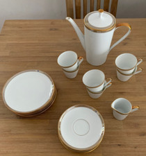 Eschenbach Bavaria Goldrand Geschirr Kaffee Service Porzellan für 6 Personen