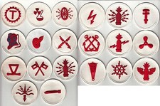 1 X NVA Volksmarine Ärmelabzeichen Sonderausbildung f. Matrosen + Maaten weiss