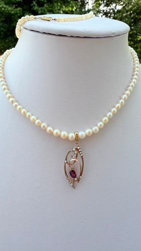 Jugendstil gold 585 turmalin - gold,