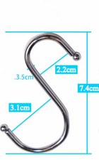 10-50x S-Haken Hängend Fleischer Küchen Universal Räucher Metall Haken Werkzeug