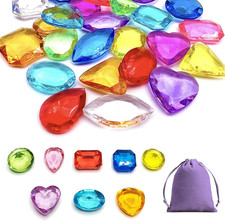 Edelsteine Kinder 100 Stück Bunte Diamanten Acryl Kindergeburtstag