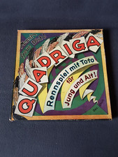 Antik Brettspiel, Quadriga Rennspiel mit Toto , Pferderennen mit Metallfiguren