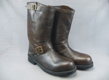 Echt Leder Biker Stiefel Schaftstiefel Jagdstiefel Schaft einstellbar - ROAD 3