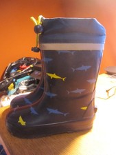 Tchibo TCM Gummistiefel mit Winterfutter blau für Jungen Gr. 28/29