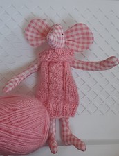 Maus Rosa Weiss kariert Maileg