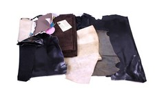 4,9 kg Lederstücke Reste Ziege Schaf Glattleder Nappaleder Wildleder DDR Basteln