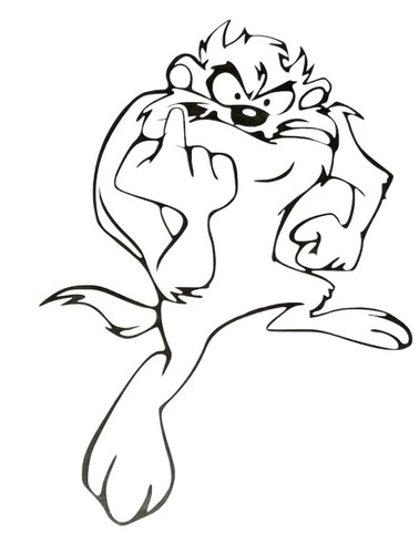 Lustiger taz kippender - taz, finger