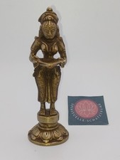 Lakshmi stehend messing - 14, cm