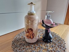 Bade-& Duschgel Vanille 1L & Seifenspender Motiv Design (ohne Inhalt) Duo✨️NEU✨️