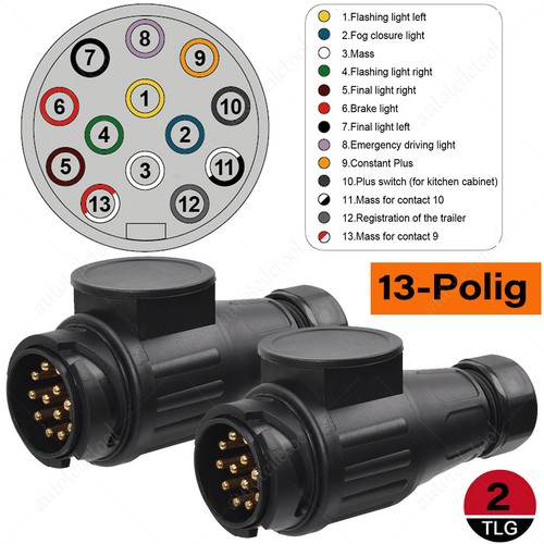 Polig anhänger stecker - 13-polig,