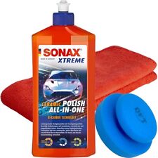 Autopolitur Set SONAX XTREME Ceramic Polish All-in-One+ Lackpuck XL blau & Tuch