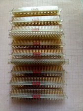 10x Federleiste 64p 64pol 64-polig a+b gerade ERNI DIN41612B vergoldet Backplane