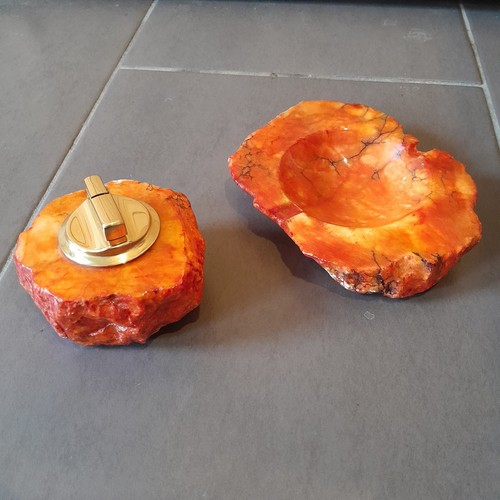 Alabaster raucherset - alabaster,