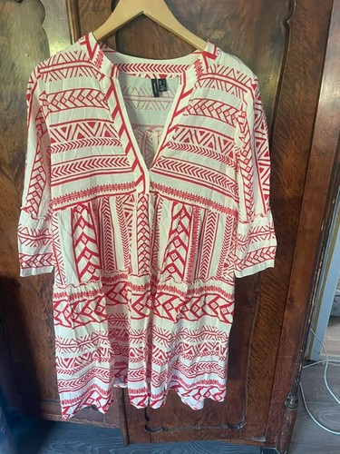 Kleid natur rot größe - kleid,, natur/rot,
